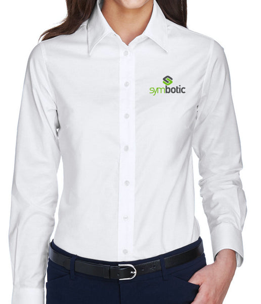 Harriton Chemise Oxford avec Anti-taches pour femmes / Harriton Ladies' Long-Sleeve Oxford with Stain-Release